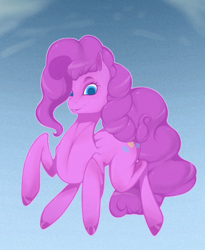 Size: 645x787 | Tagged: safe, artist:phantasis, pinkie pie, earth pony, pony, female, mare, pink coat, pink mane, smiling, solo