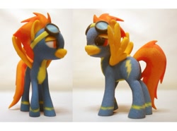 Size: 674x501 | Tagged: safe, artist:calistotash, derpibooru import, spitfire, pegasus, pony, 3d print, female, mare, two toned mane, wings, yellow coat