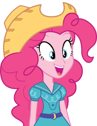 Size: 5000x6526 | Tagged: safe, artist:luckreza8, pinkie pie, equestria girls, friendship games, .svg available, absurd resolution, clothes, hat, inkscape, open mouth, simple background, solo, transparent background, vector