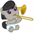 Size: 4400x4200 | Tagged: safe, artist:beavernator, octavia melody, earth pony, pony, absurd resolution, diaper, filly, foal, trombone