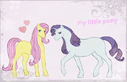 Size: 1557x1006 | Tagged: safe, artist:reysilver, fluttershy, rarity, pegasus, pony, unicorn, missing cutie mark, wingless