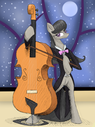 Size: 1200x1600 | Tagged: safe, artist:wojtovix, octavia melody, anthro, arm hooves, canterlot, music, night