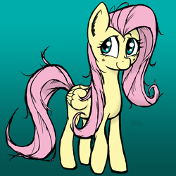 Size: 3504x3504 | Tagged: safe, artist:corsairsedge, fluttershy, pegasus, pony, female, mare, pink mane, solo, yellow coat