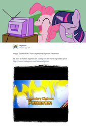 Size: 592x878 | Tagged: safe, derpibooru import, pinkie pie, twilight sparkle, earth pony, pony, digimon, exploitable meme, meme, obligatory pony, patamon, tv meme