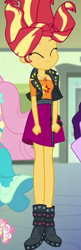 Size: 234x718 | Tagged: safe, screencap, fluttershy, sci-twi, sunset shimmer, twilight sparkle, better together, do it for the ponygram!, equestria girls, cropped