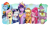 Size: 2443x1448 | Tagged: safe, artist:saturdaymorningproj, derpibooru import, applejack, fluttershy, pinkie pie, princess twilight 2.0, rainbow dash, rarity, spike, twilight sparkle, twilight sparkle (alicorn), alicorn, dragon, earth pony, pegasus, pony, unicorn, the last problem, end of ponies, gigachad spike, mane seven, mane six, older, older applejack, older fluttershy, older pinkie pie, older rainbow dash, older rarity, older spike, older twilight, skunk stripe