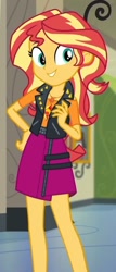 Size: 330x772 | Tagged: safe, screencap, sunset shimmer, better together, do it for the ponygram!, equestria girls, cropped, female, looking at you, solo