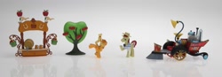 Size: 1600x557 | Tagged: safe, applejack, flim, earth pony, pony, apple tree, applebucking, blind bag, cider stand, official, super speedy cider squeezy 6000, toy, tree