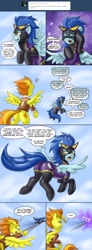 Size: 1184x3224 | Tagged: safe, artist:pluckyninja, derpibooru import, nightshade, spitfire, ask spitfire, comic, plot, shadowbolts, stupid sexy spitfire, tumblr, tumblr:sexy spitfire, wonderbolts