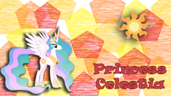 Size: 1366x768 | Tagged: safe, artist:saphirabjarskular, princess celestia, alicorn, pony, cutie mark, female, mare, solo, vector, wallpaper