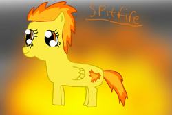 Size: 1014x680 | Tagged: safe, artist:kiarathekat, derpibooru import, spitfire, 1000 hours in ms paint, ms paint, stylistic suck