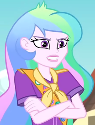 Size: 578x756 | Tagged: safe, screencap, princess celestia, principal celestia, equestria girls, legend of everfree, angry, cropped, solo