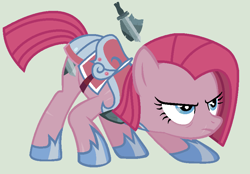 Size: 828x576 | Tagged: safe, artist:softybases, artist:unoriginai, pinkie pie, earth pony, pony, alternate universe, armor, hilarious in hindsight, pinkamena diane pie, royal guard, solo