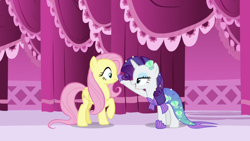 Size: 1920x1080 | Tagged: safe, screencap, fluttershy, rarity, mermaid, scare master, boop, clothes, costume, mermarity, smiling