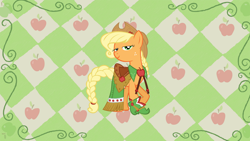 Size: 1600x900 | Tagged: safe, screencap, applejack, earth pony, pony, clothes, dress, gala dress, solo