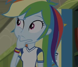 Size: 962x828 | Tagged: safe, derpibooru import, screencap, rainbow dash, better together, choose your own ending, equestria girls, sock it to me, cropped, cute, dashabetes, solo