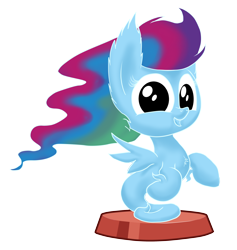 Size: 3498x3693 | Tagged: safe, artist:stewart501st, derpibooru import, part of a set, rainbow dash, original species, windigo, aurora dash, flowing mane, miss pie's monsters, pocket ponies, pocket pony, simple background, species swap, transparent background