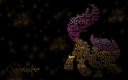 Size: 1920x1200 | Tagged: safe, artist:shadesofeverfree, derpibooru import, scootaloo, solo, typography, wallpaper