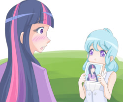 Size: 610x503 | Tagged: safe, artist:jonfawkes, derpibooru import, cotton cloudy, twilight sparkle, twilight sparkle (alicorn), alicorn, human, trade ya, cotton cloudy reveals, humanized, scene interpretation