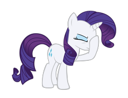 Size: 3905x2993 | Tagged: safe, artist:ocarina0ftimelord, rarity, pony, unicorn, facehoof, female, mare, simple background, solo, transparent background, vector