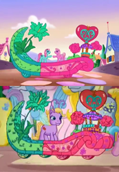 Size: 498x720 | Tagged: safe, screencap, minty, pinkie pie, breezie, earth pony, pony, g3, the princess promenade, comparison