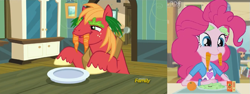 Size: 861x325 | Tagged: safe, screencap, big macintosh, pinkie pie, brotherhooves social, equestria girls, rainbow rocks, carrot