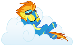 Size: 4000x2500 | Tagged: safe, artist:ns4j19y, derpibooru import, spitfire, cloud, goggles, solo, vector, wonderbolts uniform