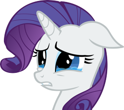 Size: 4670x4140 | Tagged: safe, artist:hombre0, rarity, pony, unicorn, a dog and pony show, absurd resolution, crying, floppy ears, sad, simple background, solo, transparent background, vector