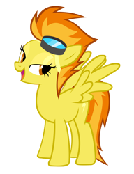 Size: 3500x4556 | Tagged: safe, artist:speedingturtle, derpibooru import, spitfire, absurd resolution, goggles, simple background, transparent background, vector