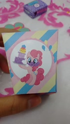 Size: 1836x3264 | Tagged: safe, pinkie pie, birthday, box, cake, irl, photo