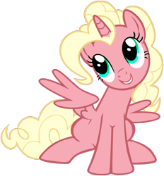 Size: 1280x1377 | Tagged: safe, edit, pinkie pie, alicorn, pony, pinkiecorn, race swap, recolor, simple background, transparent background, vector, xk-class end-of-the-world scenario