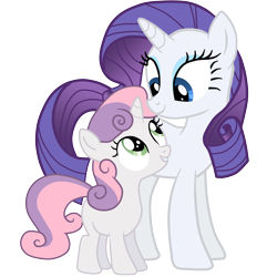 Size: 5000x5192 | Tagged: safe, artist:jennieoo, rarity, sweetie belle, pony, unicorn, absurd resolution, duo, duo female, female, filly, mare, simple background, transparent background, vector