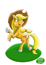 Size: 3508x4961 | Tagged: safe, artist:dinodraketakethecake, applejack, earth pony, pony, female, mare, rearing, solo