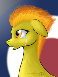 Size: 900x1200 | Tagged: safe, artist:adalbertus, derpibooru import, spitfire, pony, crying, female, mare, solo