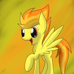 Size: 2600x2600 | Tagged: safe, artist:flashiest lightning, derpibooru import, spitfire, pony, female, happy, mare, wonderbolts