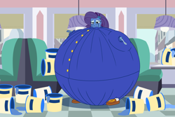 Size: 5400x3600 | Tagged: dead source, safe, artist:mintydrop2013, rarity, dance magic, equestria girls, spoiler:eqg specials, absurd resolution, bluebarity, blueberry, blueberry inflation, food, ice cream, inflation, mascara, mascarity, spoon, violet beauregarde, willy wonka and the chocolate factory