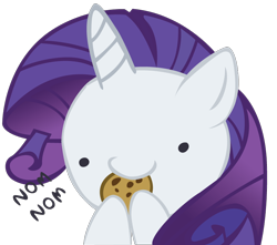 Size: 850x750 | Tagged: safe, artist:ocarina0ftimelord, rarity, pony, unicorn, cookie, food, nom, simple background, solo, transparent background, vector