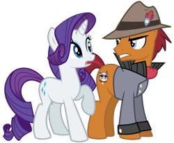 Size: 4243x3500 | Tagged: safe, artist:missy12113, rarity, earth pony, pony, unicorn, rarity takes manehattan, absurd resolution, duo, female, male, mare, simple background, sourpuss, stallion, transparent background, vector, vector trace