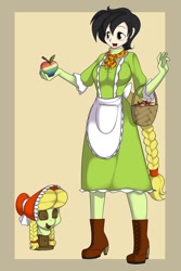 Size: 900x1350 | Tagged: safe, artist:kloudmutt, granny smith, human, masking, ponyrumi, zap apple