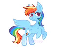 Size: 1280x1022 | Tagged: safe, artist:rowdykitty, derpibooru import, rainbow dash, pegasus, pony, simple background, solo, transparent background, watermark