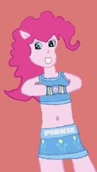 Size: 424x750 | Tagged: safe, artist:shafty817, pinkie pie, equestria girls, spoiler:the accompanied, clothes, exeron fighters, pony ears, quality, skirt