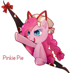 Size: 700x700 | Tagged: safe, artist:xing, pinkie pie, earth pony, pony, pixiv, solo, touhou, yakumo yukari