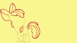 Size: 1920x1080 | Tagged: safe, artist:navitaserussirus, derpibooru import, apple bloom, earth pony, apple bloom's bow, female, filly, hair bow, red mane, wallpaper, yellow coat