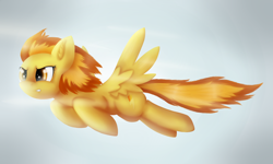 Size: 5000x3000 | Tagged: safe, artist:skybrush-viffex, derpibooru import, spitfire, pegasus, pony, ear fluff, ears, female, flying, mare, solo