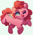 Size: 648x694 | Tagged: safe, artist:weatherly, pinkie pie, earth pony, pony, female, mare, pink coat, pink mane, solo, tongue out