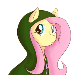 Size: 2187x2157 | Tagged: safe, artist:bosan-art, fluttershy, pegasus, pony, clothes, hoodie, solo