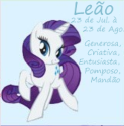 Size: 330x335 | Tagged: safe, artist:funfunland22, rarity, pony, unicorn, leo, portuguese