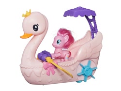 Size: 752x564 | Tagged: safe, pinkie pie, earth pony, pony, swan, boat, brushable, official, toy