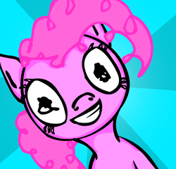 Size: 890x854 | Tagged: safe, artist:сладкий, pinkie pie, earth pony, pony, female, looking at you, mare, pink coat, pink mane, solo