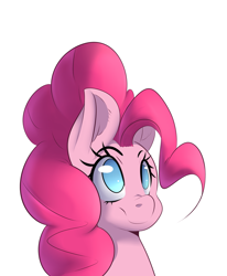 Size: 1024x1244 | Tagged: safe, artist:sourspot, pinkie pie, earth pony, pony, bust, portrait, simple background, solo